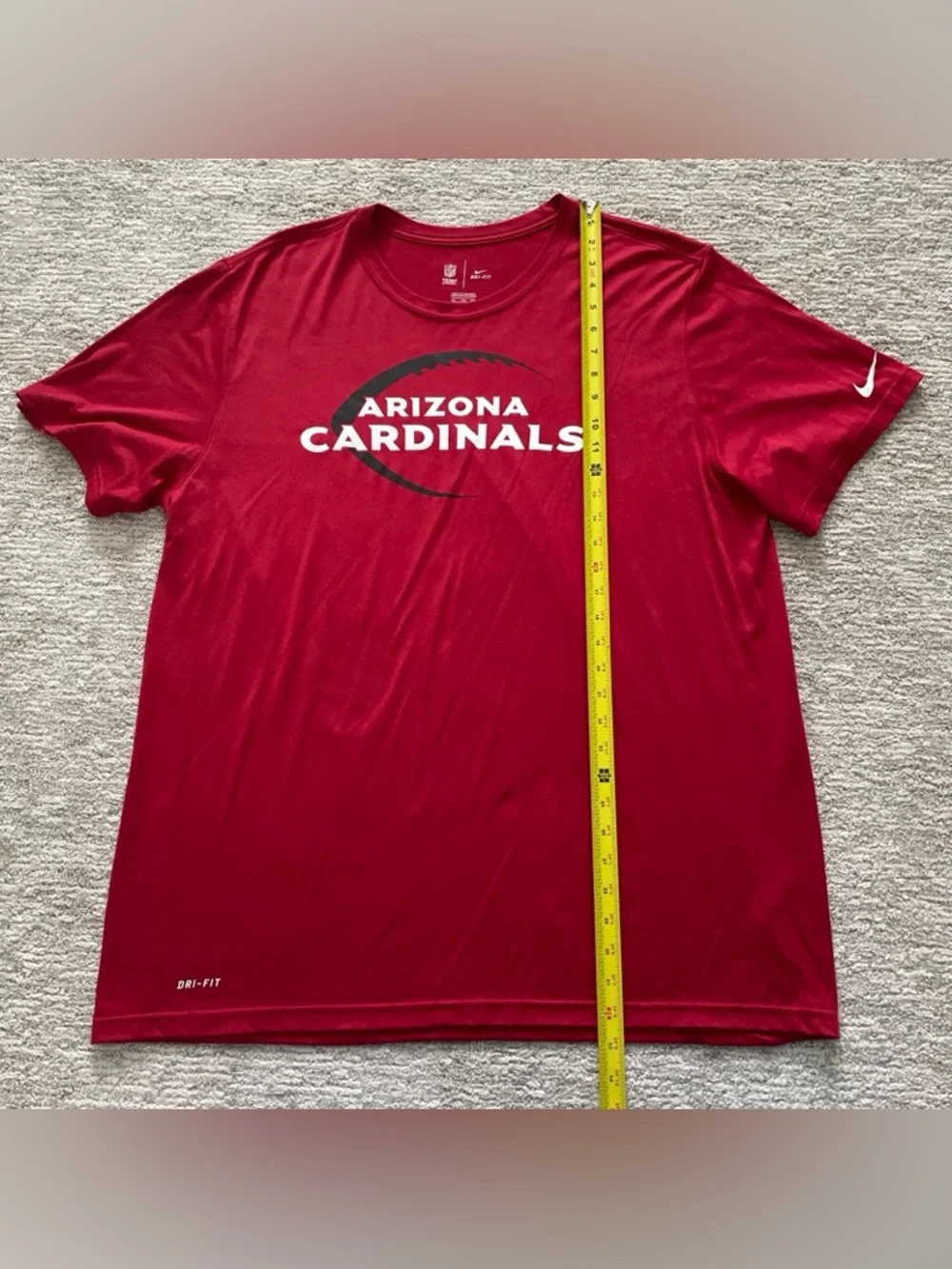 Arizona Cardinals Shirt Mens 2XL Red Nike Dri-Fit Short Sleeve NFL Team Apparel